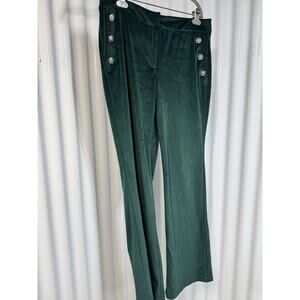 Maison D’amelie Anthropologie Made In Paris Crushed Velvet Wide Leg Pant Size 10